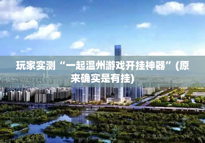 玩家实测“一起温州游戏开挂神器”(原来确实是有挂)