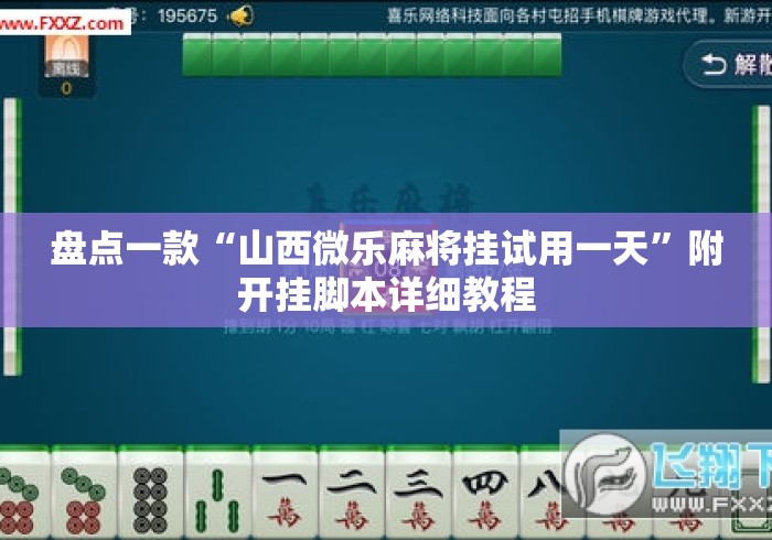 盘点一款“山西微乐麻将挂试用一天”附开挂脚本详细教程