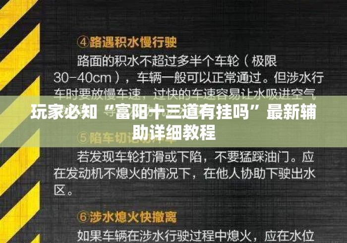 玩家必知“富阳十三道有挂吗”最新辅助详细教程