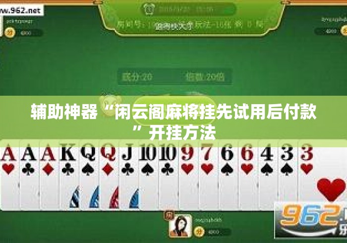 辅助神器“闲云阁麻将挂先试用后付款”开挂方法