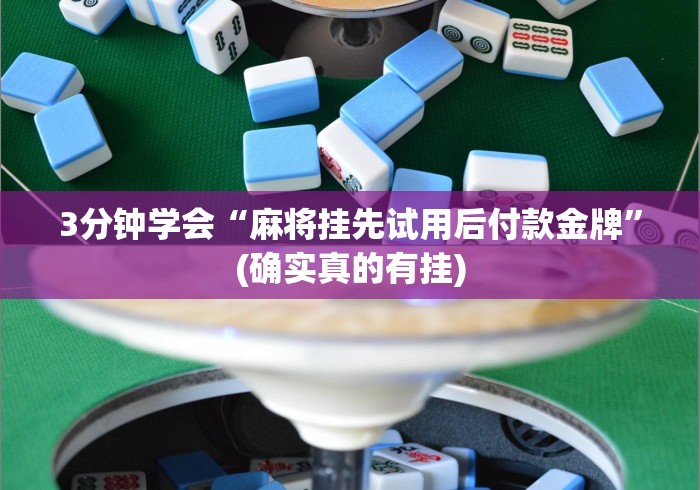 3分钟学会“麻将挂先试用后付款金牌	”(确实真的有挂)