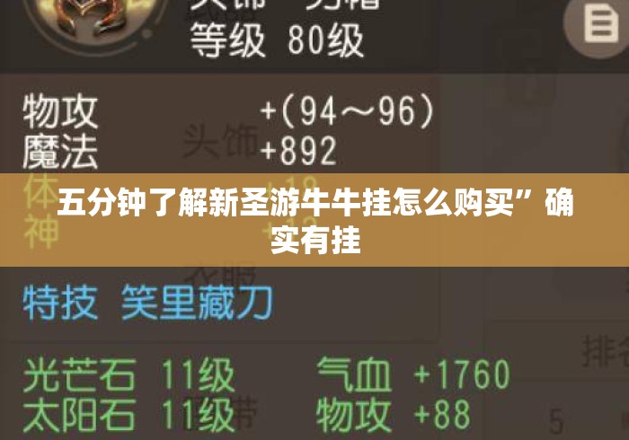 五分钟了解新圣游牛牛挂怎么购买”确实有挂