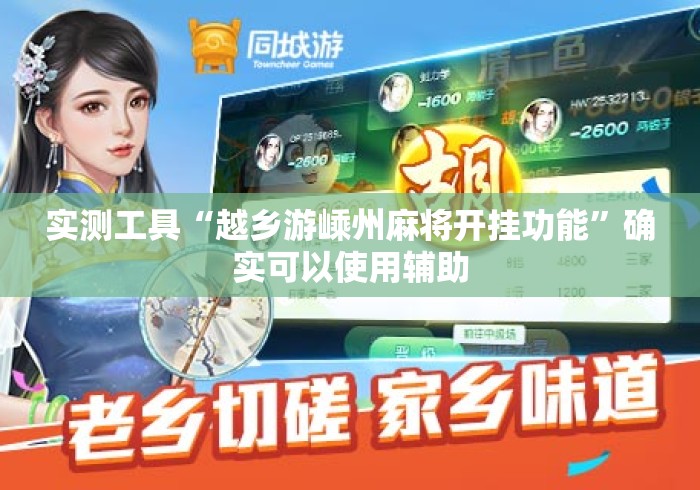 实测工具“越乡游嵊州麻将开挂功能”确实可以使用辅助