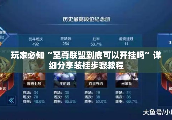 玩家必知“至尊联盟到底可以开挂吗”详细分享装挂步骤教程