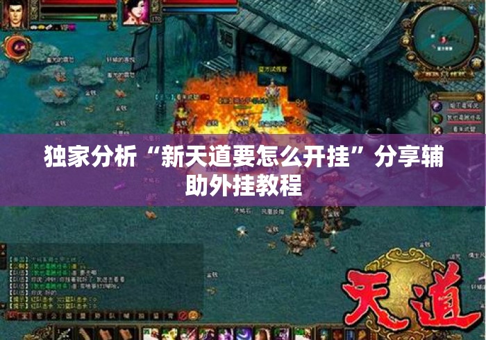 独家分析“新天道要怎么开挂”分享辅助外挂教程
