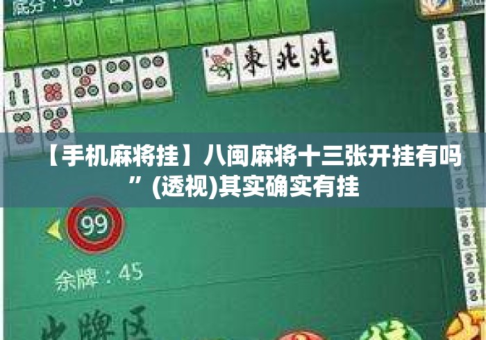 【手机麻将挂】八闽麻将十三张开挂有吗	”(透视)其实确实有挂