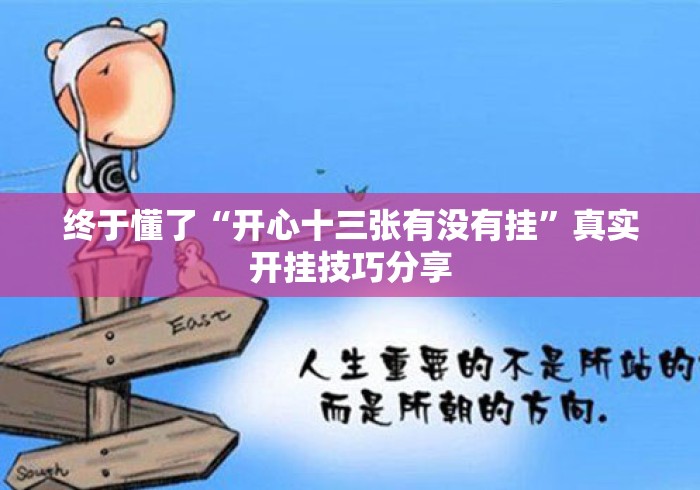终于懂了“开心十三张有没有挂”真实开挂技巧分享