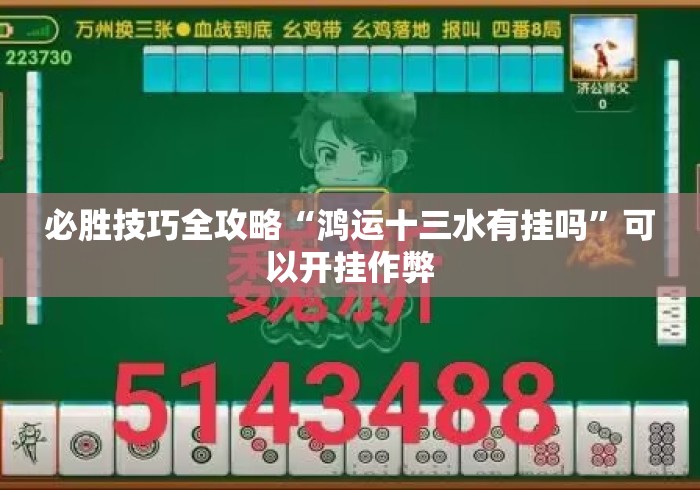 必胜技巧全攻略“鸿运十三水有挂吗”可以开挂作弊