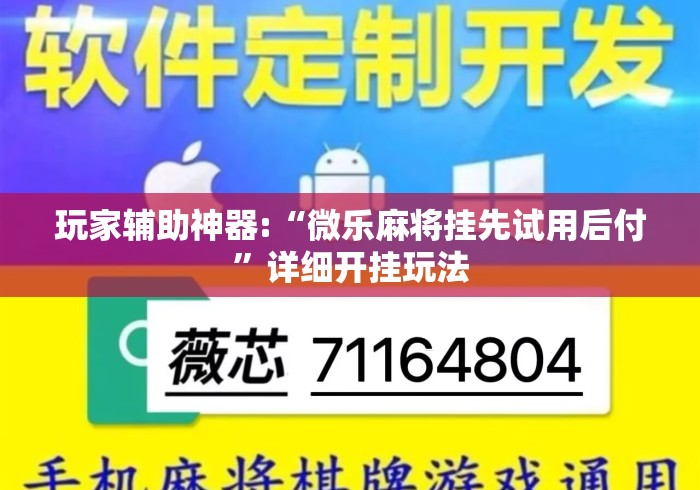 玩家辅助神器:“微乐麻将挂先试用后付	”详细开挂玩法