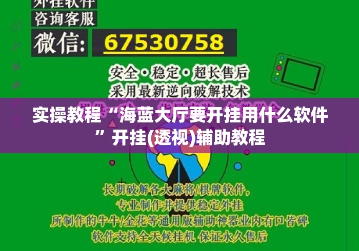 实操教程“海蓝大厅要开挂用什么软件	”开挂(透视)辅助教程