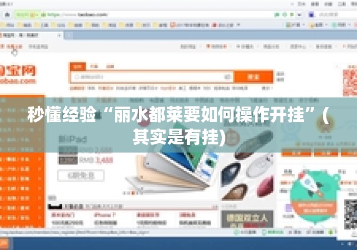 秒懂经验“丽水都莱要如何操作开挂	”(其实是有挂)