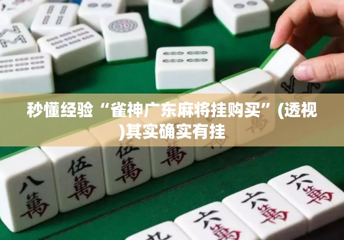 秒懂经验“雀神广东麻将挂购买	”(透视)其实确实有挂