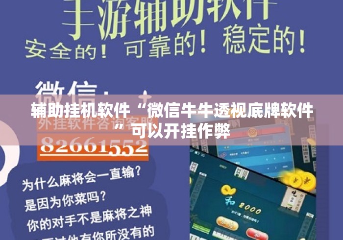辅助挂机软件“微信牛牛透视底牌软件	”可以开挂作弊