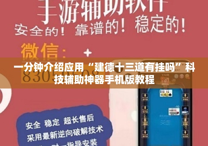 一分钟介绍应用“建德十三道有挂吗	”科技辅助神器手机版教程