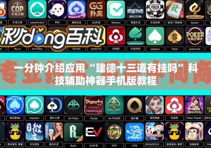 一分钟介绍应用“建德十三道有挂吗”科技辅助神器手机版教程