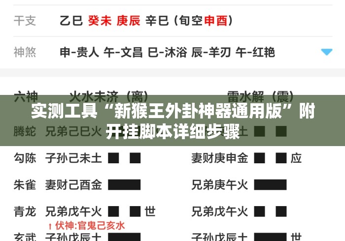 实测工具“新猴王外卦神器通用版	”附开挂脚本详细步骤