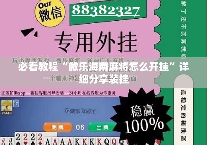 必看教程“微乐海南麻将怎么开挂”详细分享装挂