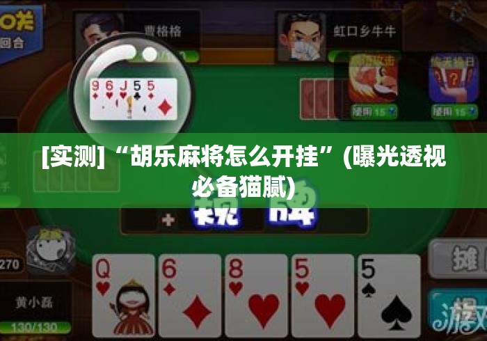 [实测]“胡乐麻将怎么开挂”(曝光透视必备猫腻)