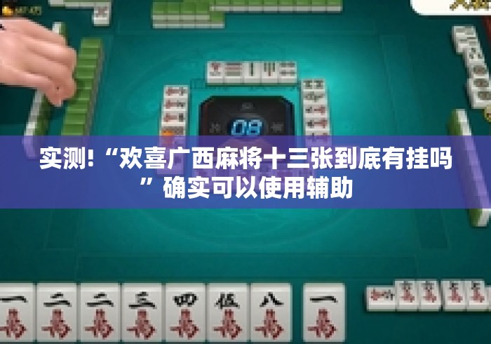 实测!“欢喜广西麻将十三张到底有挂吗”确实可以使用辅助