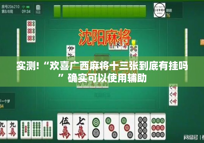 实测!“欢喜广西麻将十三张到底有挂吗	”确实可以使用辅助