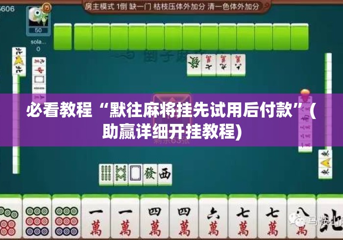 必看教程“默往麻将挂先试用后付款”(助赢详细开挂教程)