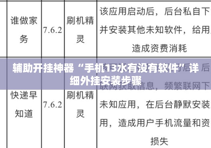 辅助开挂神器“手机13水有没有软件”详细外挂安装步骤