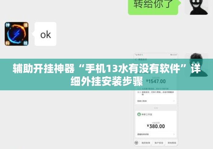 辅助开挂神器“手机13水有没有软件”详细外挂安装步骤