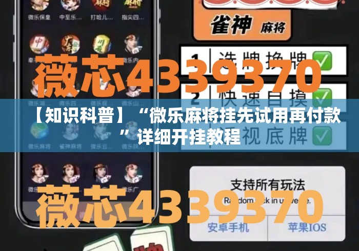 【知识科普】“微乐麻将挂先试用再付款”详细开挂教程