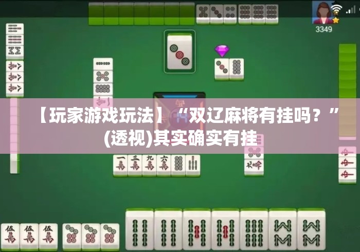 【玩家游戏玩法】“双辽麻将有挂吗？”(透视)其实确实有挂