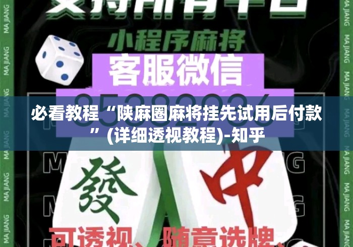 必看教程“陕麻圈麻将挂先试用后付款”(详细透视教程)-知乎