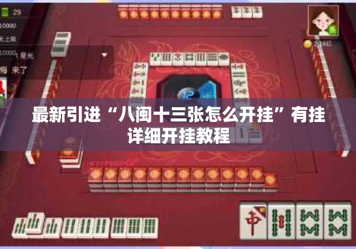 最新引进“八闽十三张怎么开挂	”有挂详细开挂教程