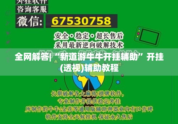 全网解答|“新道游牛牛开挂辅助”开挂(透视)辅助教程