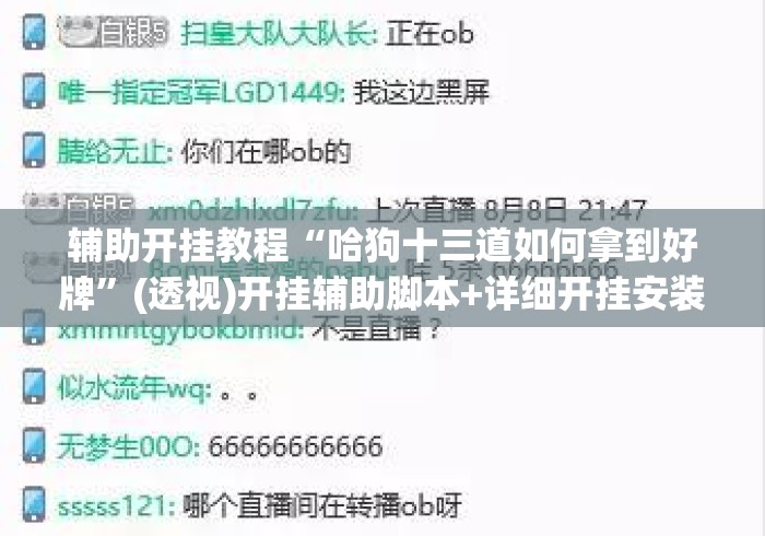 辅助开挂教程“哈狗十三道如何拿到好牌”(透视)开挂辅助脚本+详细开挂安装教程