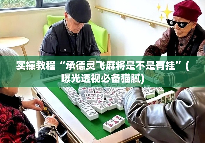 实操教程“承德灵飞麻将是不是有挂”(曝光透视必备猫腻)