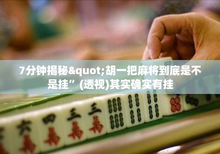 7分钟揭秘"胡一把麻将到底是不是挂”(透视)其实确实有挂