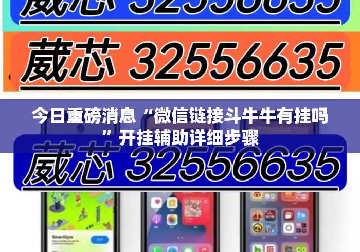 今日重磅消息“微信链接斗牛牛有挂吗”开挂辅助详细步骤