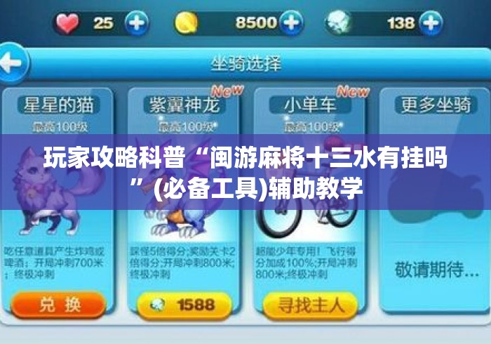 玩家攻略科普“闽游麻将十三水有挂吗”(必备工具)辅助教学