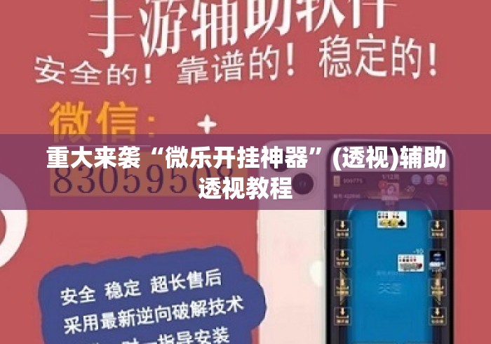 重大来袭“微乐开挂神器”(透视)辅助透视教程