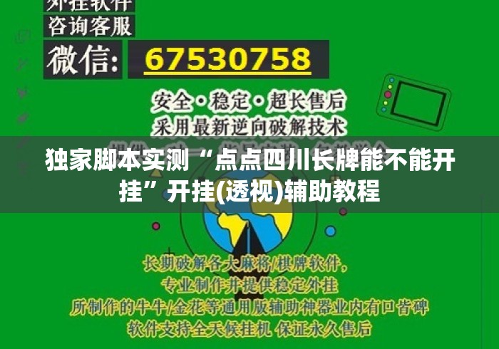 独家脚本实测“点点四川长牌能不能开挂”开挂(透视)辅助教程