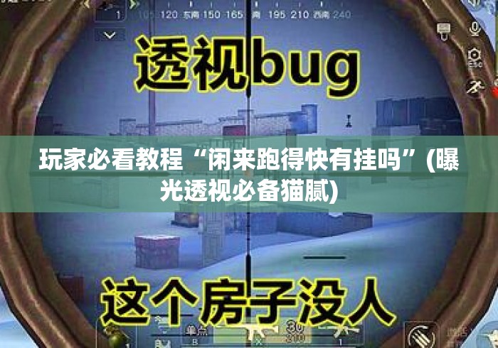 玩家必看教程“闲来跑得快有挂吗	”(曝光透视必备猫腻)
