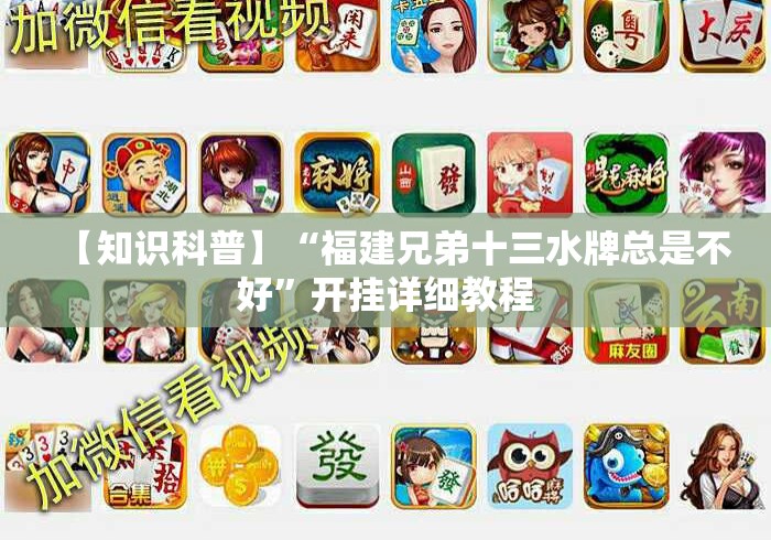 【知识科普】“福建兄弟十三水牌总是不好”开挂详细教程