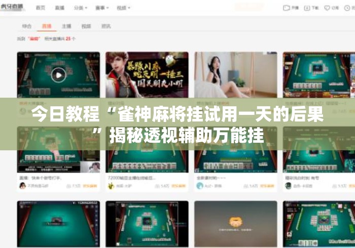 今日教程“雀神麻将挂试用一天的后果”揭秘透视辅助万能挂