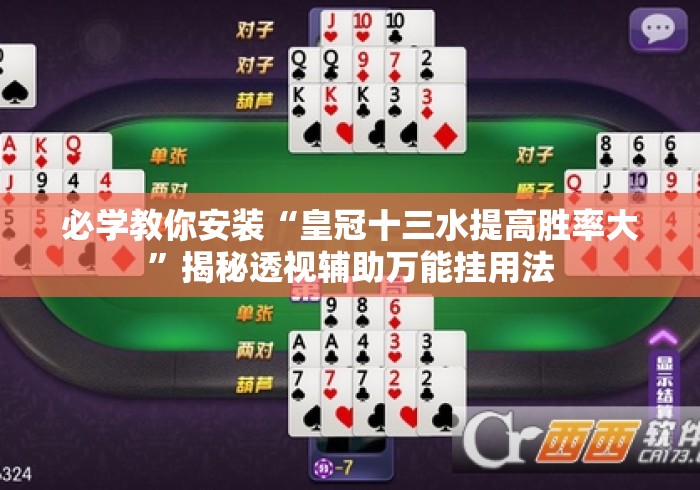 必学教你安装“皇冠十三水提高胜率大	”揭秘透视辅助万能挂用法