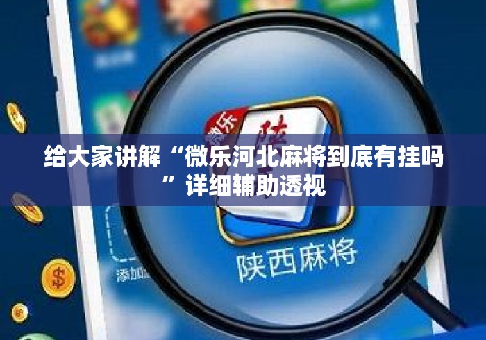给大家讲解“微乐河北麻将到底有挂吗”详细辅助透视