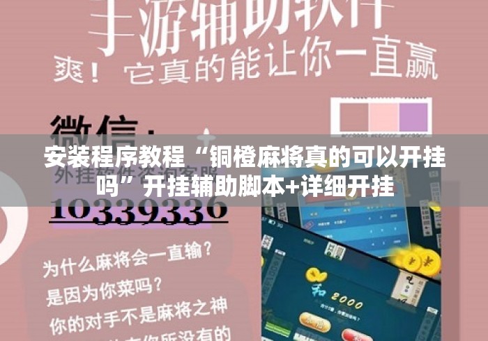 安装程序教程“铜橙麻将真的可以开挂吗”开挂辅助脚本+详细开挂