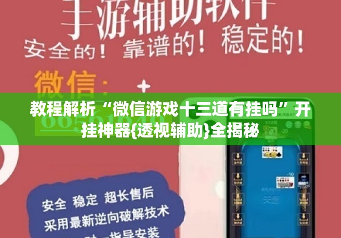 教程解析“微信游戏十三道有挂吗”开挂神器{透视辅助}全揭秘
