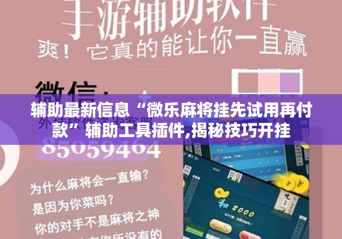 辅助最新信息“微乐麻将挂先试用再付款	”辅助工具插件,揭秘技巧开挂