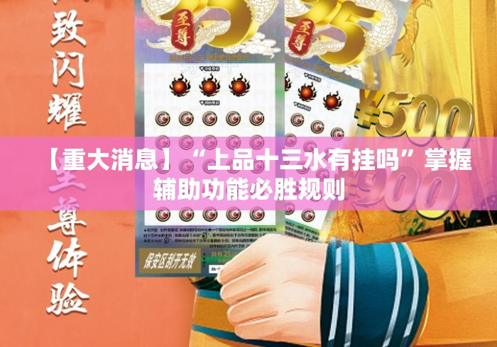 【重大消息】“上品十三水有挂吗”掌握辅助功能必胜规则