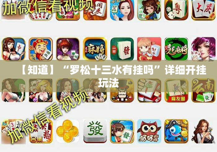 【知道】“罗松十三水有挂吗”详细开挂玩法