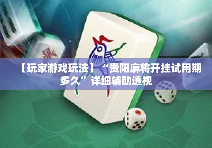 【玩家游戏玩法】“贵阳麻将开挂试用期多久”详细辅助透视